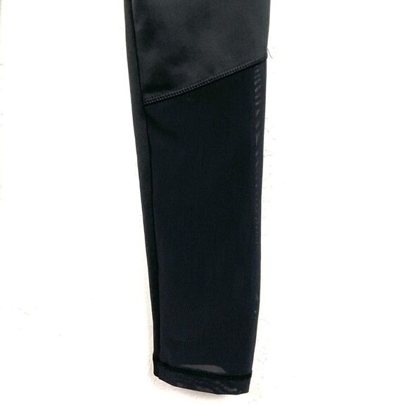 Adidas Black Spell Out Climalite Mesh Full Length Leggings Small - Picture 3 of 6